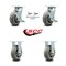 Service Caster 6 Inch Thermoplastic Rubber Caster Set with 2 Brakes/Swivel Lock 2 Rigid SCC SCC-30CS620-TPRBD-TLB-BSL-2-R-2 - alternate 7